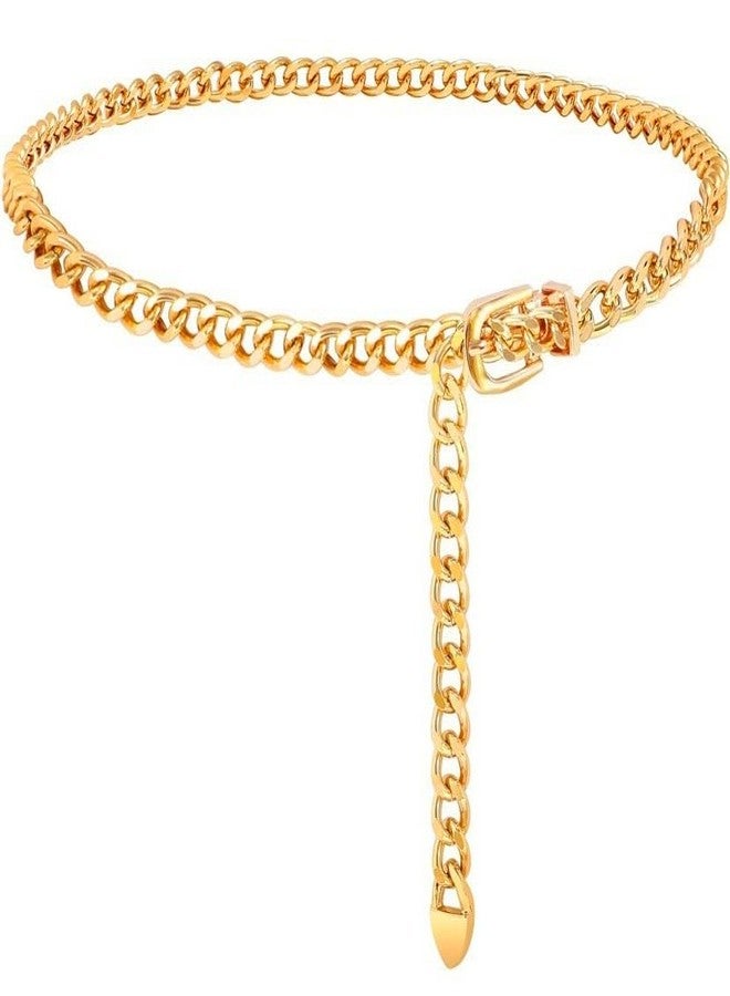 Mawjom Metal Chain Belt for Women Adjustable Trendy Body Waist for Girls Jeans Pants Dresses - Image 1